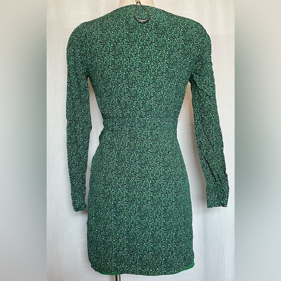 Sanctuary green/blue animal print wrap dress - Picture 3 of 7